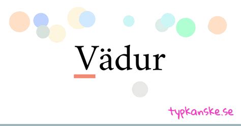 vädur|VÄDUR